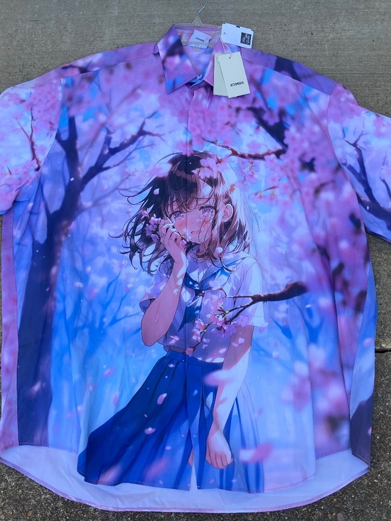 Vetements Anime Shirt NWT Sz Medium Oversized $1499 Streetwear Comic Con Pink